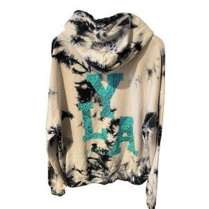 YOUNGLA  TIE DYE HOODIE WITH SPELL OUT SZ XL